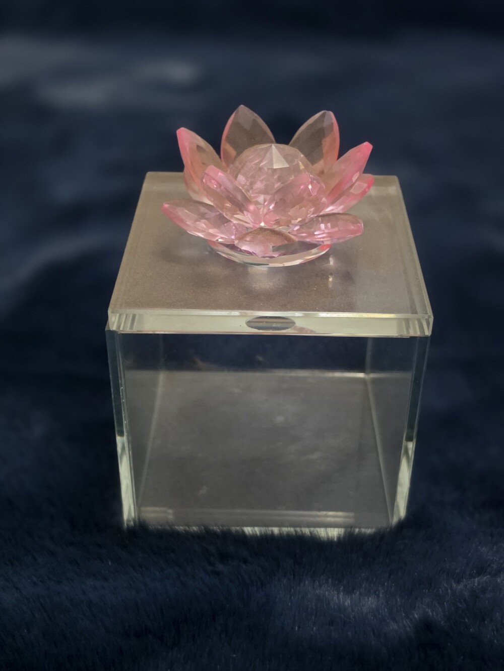 Pink Crystal Lotus Accent Box - Home Accents Decor